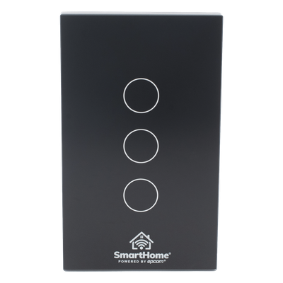 (Wifi) Apagador switch inalámbrico WIFI, control de 3 regresos de carga, 110V