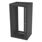 Gabinete para Montaje en Pared, Puerta de Cristal Templado, Cuerpo Fijo con Rack 19\" de 24 Unidades