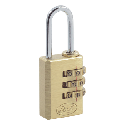 Candado de Latón de Combinación Maletero Programable/ Medida 20 mm / Nivel de seguridad 3 / Discos Programables.
