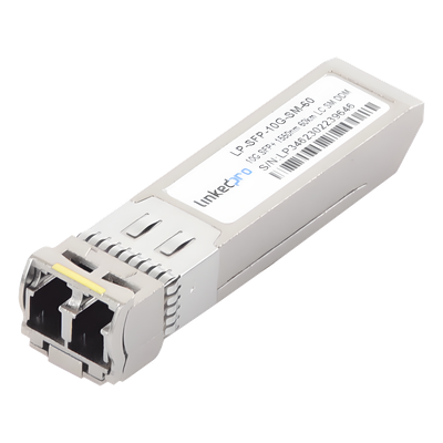 Transceptor Óptico SFP+ (Mini-Gbic) / Monomodo 1550 nm / 10 Gbps / 10GBASE-ER / Conectores LC/UPC Dúplex / DDM / Hasta 60 km