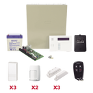 Kit de Alarma Inalámbrico / 40 Zonas Inalámbricas / 8 Zonas Cableadas / 3 Contactos Magnéticos / 2 Detectores PIR / Control Remoto / Total Connect