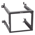 Rack de Montaje en Pared / 19in / Profundidad Ajustable 18-25 in / 9 UR / Rieles Roscados #12-24 / Acero con Recubrimiento en Polvo