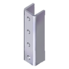 Cople para Unicanal / 4 Perforaciones / 4 x 4 cm / Acero Pregalvanizado / 1.57 x 1.57 pulg