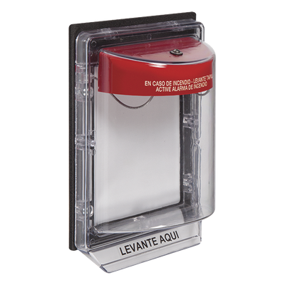 Cubierta Protectora Serie Stopper II® De Policarbonato, Con Alarma, Montaje en Superficie, Interior/Exterior, Etiqueta en Español