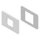 Embellecedor para Caja Americana / ABS Antimicrobiano / Blanco con Efecto de Contraste / Colocación Fácil y Rápida
