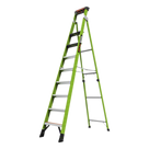 Escalera de Fibra de Vidrio / 3.05 m (10 ft) / Capacidad 170 kg (375 lbs) / Tipo IAA / Doble Configuración / Almohadilla Giratoria / Peldanos Extra Anchos