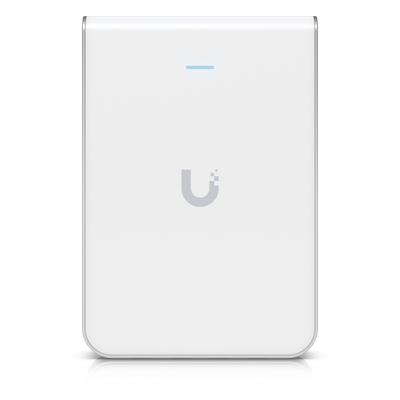 Access Point UniFi U6 In Wall/Montaje p/pared, WIFI 6 2.4 Y 5 Ghz, hasta 5.3 Gbps, 1 pto PoE In, 4 ptos secundarios (1 PoE Out)