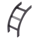 Accesorio de Escalerilla Curva Vertical Interior / 12 in (305 mm) Ancho / Acero Tubular 1-1/2 x 3/8 in / RAL 9005 Negro