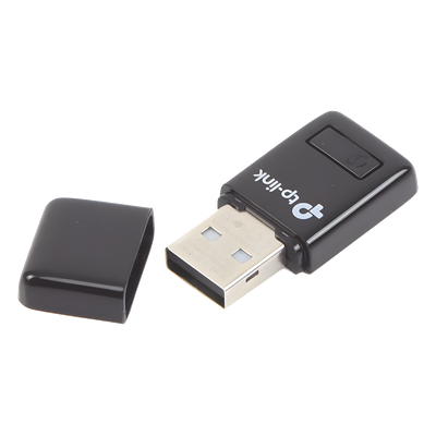 Mini Adaptador USB inalámbrico N 300 Mbps 2.4 GHz con 1 antena interna