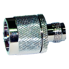 Adaptador RF en Línea / TNC Hembra a N Macho / Cuerpo Bronce Niquelado / Contacto Oro / Aislante Teflón
