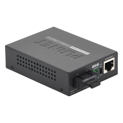 Convertidor de Medios UTP/ Fibra Óptica de 1000 Mbps, Multi-Modo, Hasta 550 m, Conector SC