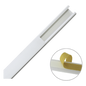 Canaleta color blanco de PVC auto extinguible de una vía, 20 x 17 mm tramo 6 pies, con cinta adhesiva (5201-21252)