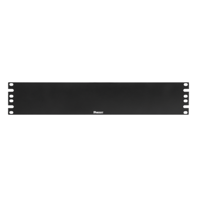 Tapa Ciega Para Rack Estándar de 19in, Plano, de Acero, 2UR, Color Negro