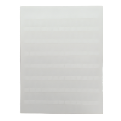 Hojas con 1000 Etiquetas Poliofina para Impresora Láser/Inyección de Tinta, Ancho 96.3 mm (3.79 pulgadas) x Alto 7.6 mm (0.3 pulgadas), Color Blanco
