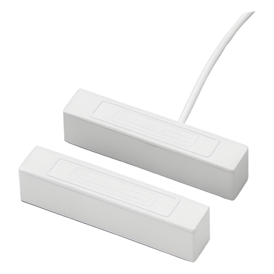 Contacto magnético direccionable V-Plex para montaje en superficie, sellado contra humedad, color blanco