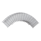 Curva Pre-Fabricada Horizontal / 90° / 33 mm Peralte x 100 mm Ancho / Electro Zinc 15-20 micras