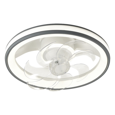 Ventilador de Techo con Luminario LED de  110 V CA 50/60 Hz /  88 W /4500 Lm / 6500 - 4 000 - 2 700 K /3 Tonos de Luz / 500 mm / 6 Velocidades / Dimeable /Color Blanco y Gris.