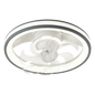 Ventilador de Techo con Luminario LED de  110 V CA 50/60 Hz /  88 W /4500 Lm / 6500 - 4 000 - 2 700 K /3 Tonos de Luz / 500 mm / 6 Velocidades / Dimeable /Color Blanco y Gris.