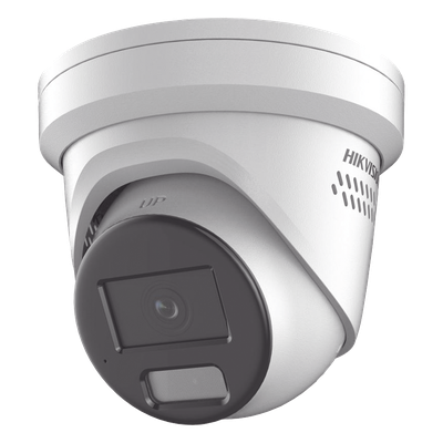 [Dual Light + ColorVu] Turret IP 8 Megapixel /  Lente 2.8 mm / 40 mts IR + 40 mts Luz Blanca / Exterior IP67 / Luz Intermitente y Alerta de Audio / Micrófono Integrado / Videoanaliticos (Filtro de