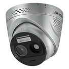 Cámara IP Turret / Detección Térmica de Incendios / 4 Megapíxel Óptico + 1 Megapíxel Térmico / Doble Espectro / Alcance de Llama 30 m (98.4 ft) / IP67 / -20 a 550 °C