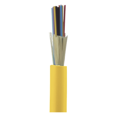 Cable de Fibra Óptica de 24 Hilos, Monomodo OS2 9/125, Interior, Tight Buffer 900um, No Conductiva (Dieléctrica), OFNP (Plenum), Precio Por Metro