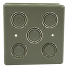 Caja Cuadrada para Conduit / PVC Pesado / 1/2\" - 3/4\" / Autoextinguible / No Conductor Eléctrico