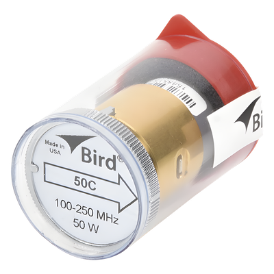 Elemento de 50 Watt en linea 7/8\" para Wattmetro BIRD 43 en Rango de Frecuencia de 100 a 250 MHz.