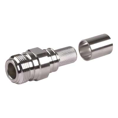 Conector N Hembra Plegable con Pin Cautivo para cables RG8 LMR-400