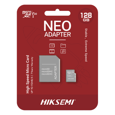 Memoria microSD con Adaptador / 128 GB / Clase 10 / NAND TLC / 92 MB/s Lectura / Multipropósito