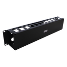 Organizador de Cables Horizontal / 19\" / 2UR / Acero Calibre 18 / Tapa PVC / 2.52' (30.24 in) de Profundidad
