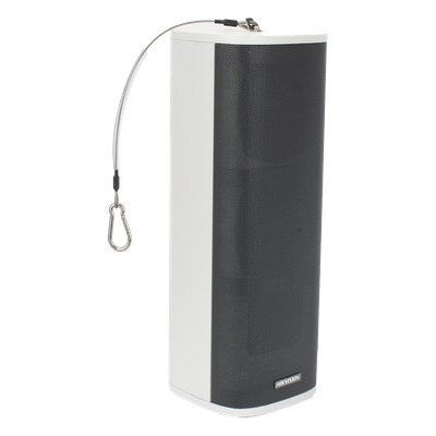 Bocina (Altavoz IP) | Tipo Columna | 60 Watts | No requiere amplificador | Exterior IP66 | Entrada de alarma | Voceo en tiempo real | Calendarización de audios | Micrófono y altavoz integrado