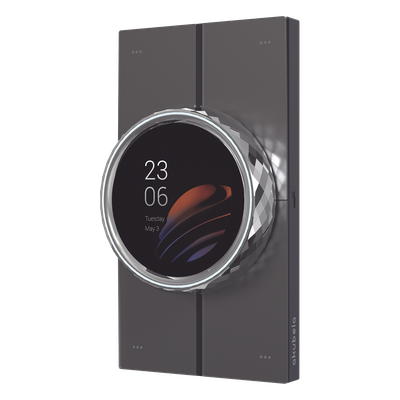 Mini pantalla táctil Hub controlador integrable con sistemas de automatización compatible con múltiples marcas, una entrada de iluminación, 4 botones para escenas. Conexión Wifi