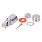 Conector Coaxial BNC Macho / Ensamble por Rosca / Cuerpo Bronce Plateado / Contacto Oro / Aislante Teflón / Cables RG8/U, LMR-400, CNT-400