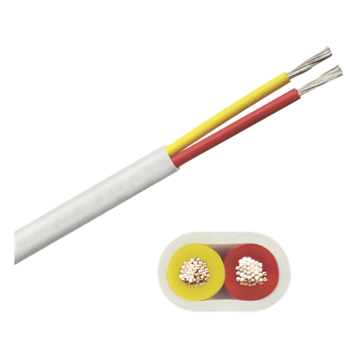 Rollo de cable plano grado marino calibre 14, de 2 conductores (rojo y amarillo) de 100 pies (30.48 m).