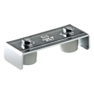 Placa Guía para Puerta Corrediza / Ajustable 30 a 60 mm / Acero Galvanizado / Rodillos Nylon / Fijación por Soldadura