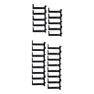 Kit Dedos Gestión de Cables / Gabinetes 42-51 RU / Dedos 100 mm / Anchura Ajustable 600-800 mm / Puertas Traseras 80% Perforación / Conexión Eléctrica Sin Cables