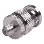 Adaptador en Línea de Conector SMA Hembra a BNC Macho, Níquel/ Oro/ Teflón.