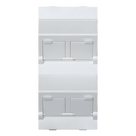 Placa Voz y Datos Inclinada / Guardapolvo Integrado / 2 Puertos Keystone / 108×52 mm / 4.25×2.05 in
