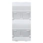 Placa Voz y Datos Inclinada / Guardapolvo Integrado / 2 Puertos Keystone / 108×52 mm / 4.25×2.05 in