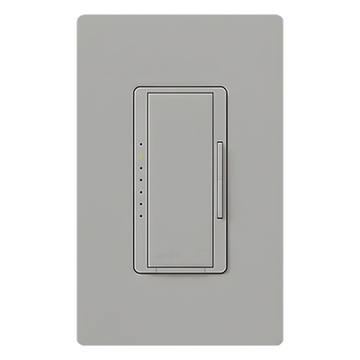 Atenuador de pared inalámbrico Maestro RF para RadioRA 2 y RA2 Select, 250 W LED/CFL, neutro opcional, color gris