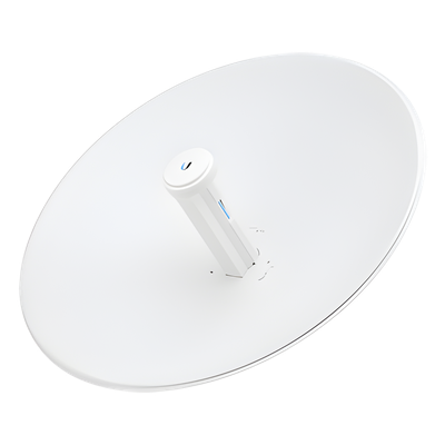 PowerBeam airMAX AC hasta 450 Mbps, frecuencia 5 GHz (5150 - 5875 MHz) con antena tipo plato de 27 dBi, radomo incluido