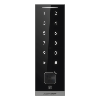 Teclado Esclavo con Lector de Tarjetas Virtuales Bluetooth y Códigos QR / Tarjetas MIFARE y PROX EM / Contraseñas / RS-485 Wiegand OSDP / Frecuencias 13.56 MHz y 125 KHz / Autenticación Tarjeta PIN