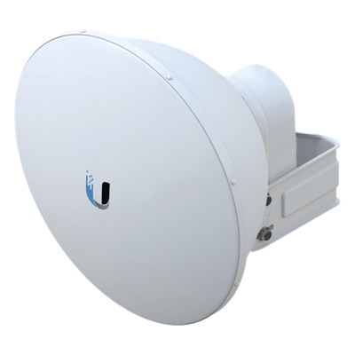Antena Direccional airFiber X, ideal para enlaces Punto a Punto (PtP), frecuencia 5 GHz (5.1 - 5.9 GHz) de 23 dBi slant 45