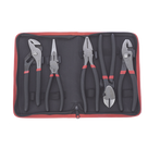 Juego de Pinzas / 5 Piezas / 8\" (203.2 mm) / Acero / Mango Antiderrapante / Estuche Plástico