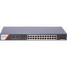 Switch PoE+ Administrable / 24 Puertos Gigabit / 2 Puertos SFP / PoE Extendido 250 m (820.2 ft) / 370 W / Tasa de Reenvío 36.688 Mpps