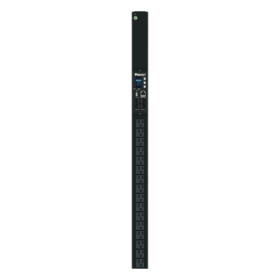 PDU Monitoreable / 16 Salidas NEMA 5-20R / Entrada NEMA 5-15P / 120 Vca / 15 A / 1.4 kVA / Vertical / OLED / Sensores Ambientales