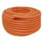 Manguera Poliducto Corrugado Flexible Naranja Reforzado de 1/2\" x 100 m Para Instalaciones Eléctricas /Polietileno Alta Densidad HDPE/ Sin guía /Resistente a Intemperie.