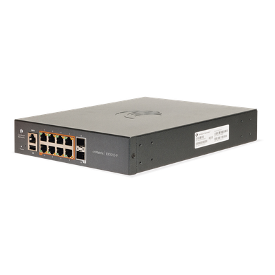 Switch PoE cnMatrix Ex1010-P / 8 Puertos Gigabit PoE 802.3af/at + 2 SFP / Capa 2 / Gestión en la Nube Gratuito