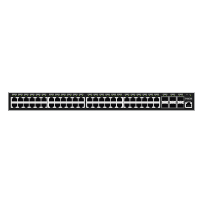 Switch Gigabit  Administrable / 48 puertos 10/100/1000 Mbps + 6 Puertos SFP+ / Compatible con GWN Cloud.