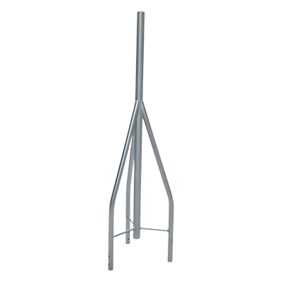 Tramo de remate / copete, tubo industrial 1 1/4\" con tubo central 1 7/8\", galvanizado por electrólisis